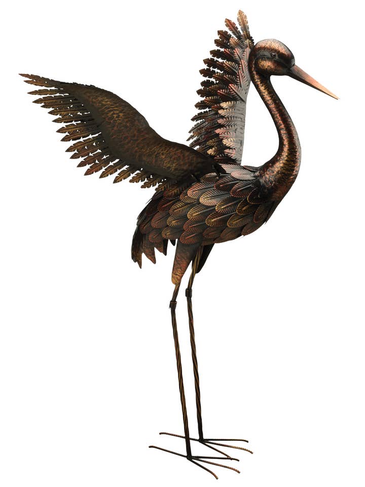 Bronze Crane 44" - Wings Up for wholesale by Regal Art & Gift