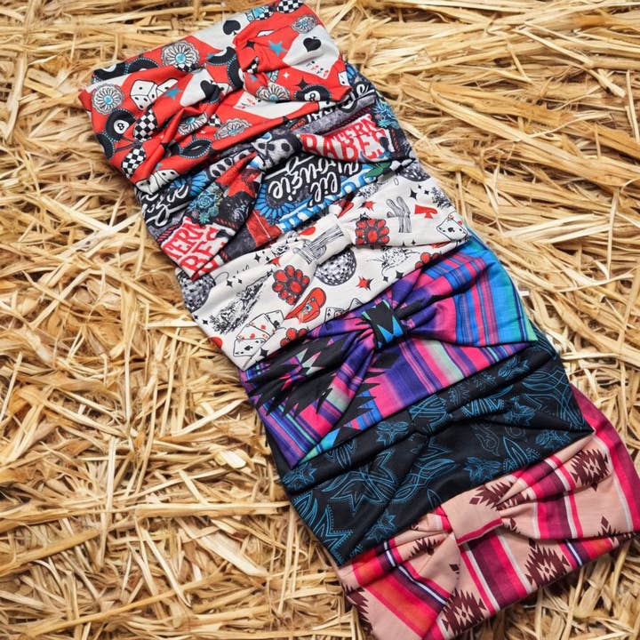 The Bling Barn - Wholesale Fashion Headband - Women's - Western Pattern Stretch Style Headbands