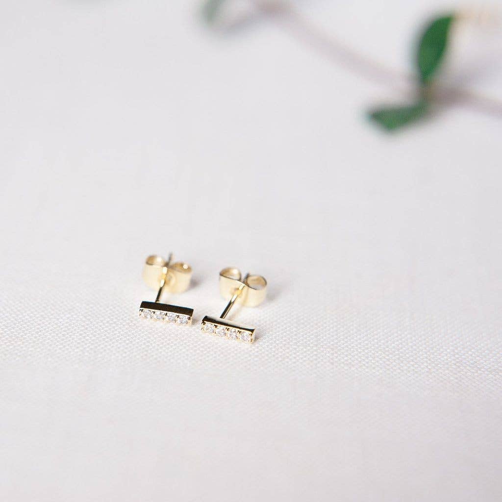 Honeycat Jewelry - Wholesale Dangle Earrings - Flat Drop Crystal Bar Earrings9