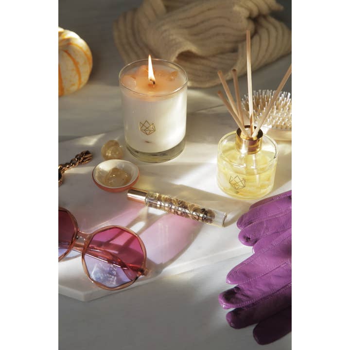 Aluminate Life - Wholesale Jar/Filled Candle - Recharge Citrine Crystal Essential Oil Scented Luxury Candle3