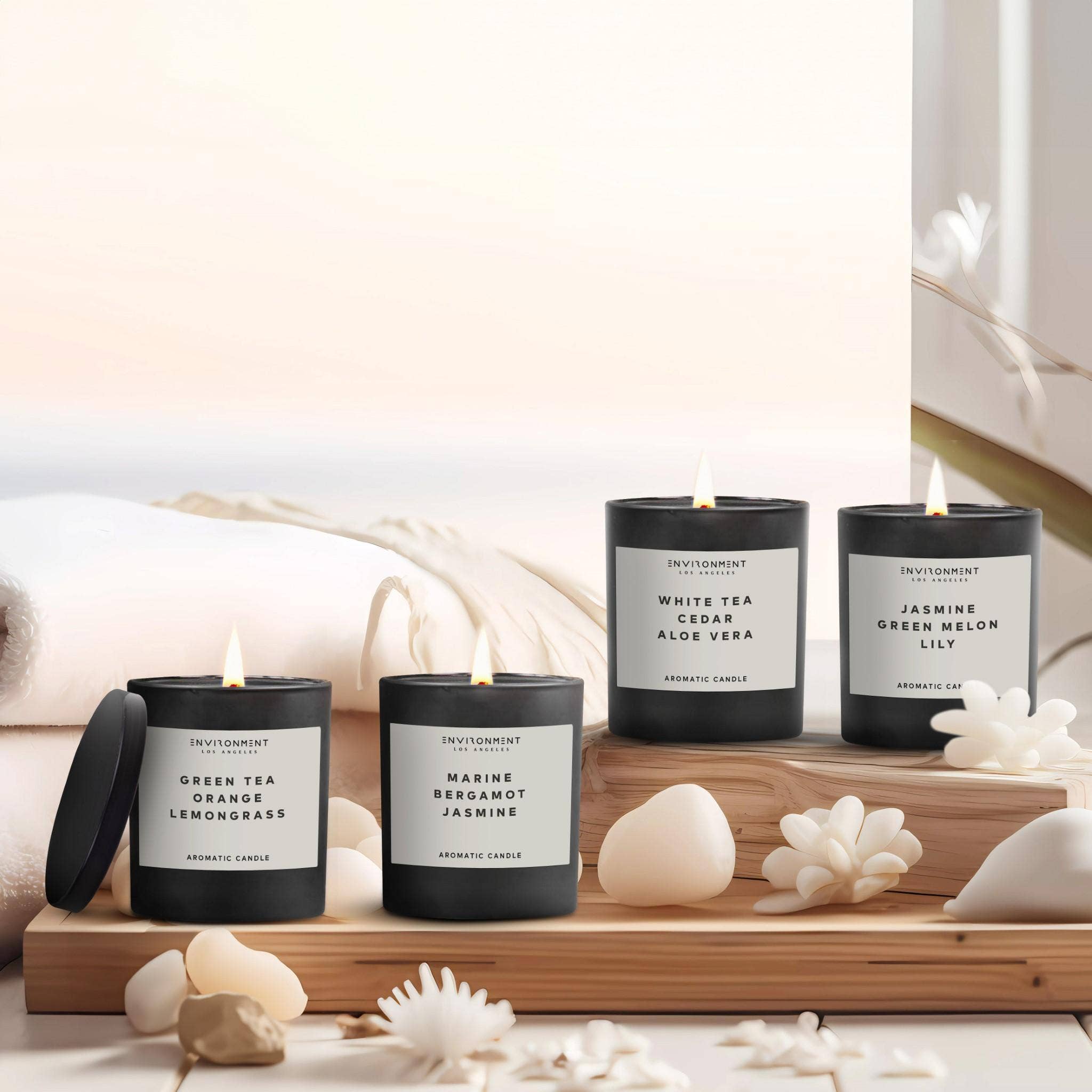 ENVIRONMENT - Wholesale Jar/Filled Candle - 8oz Inspired by Delano Beach Club Hotel® Candle with Lid and10