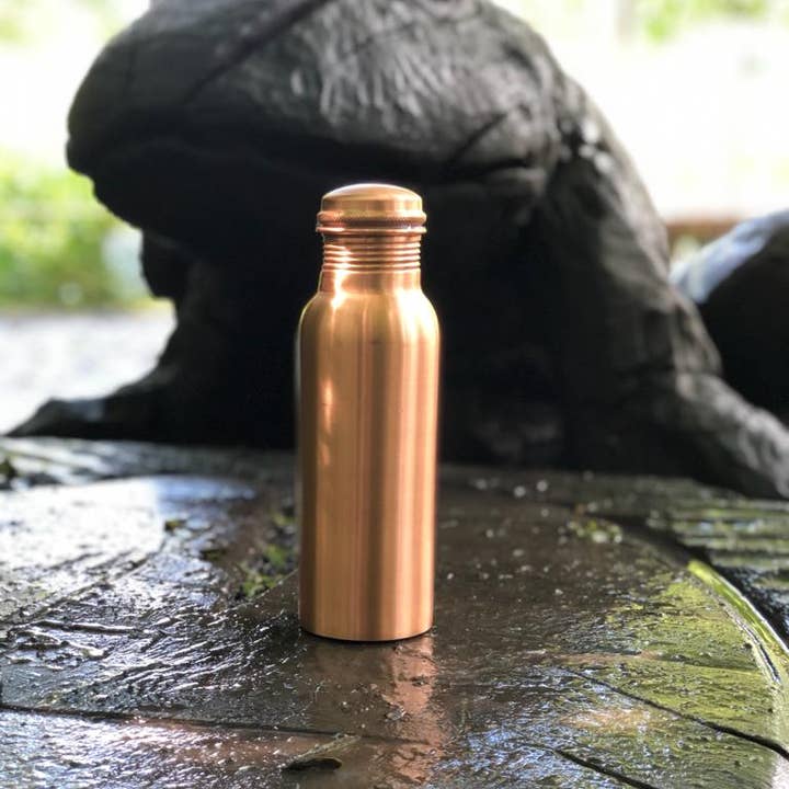 El'Cobre-Ecozonelifestyle - Wholesale Water bottle - Elegant Plain Copper Water Bottle Matt - 700ML3
