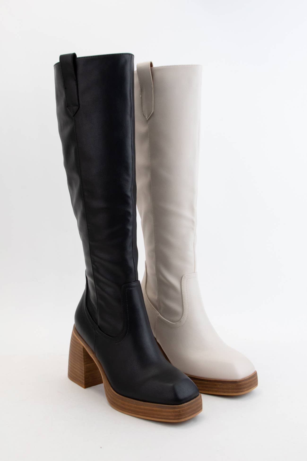 CCOCCI - Wholesale Boots - Women's - ALYSSA CHUNKY PLATFORM HEEL SLIM FIT TALL BOOTS2