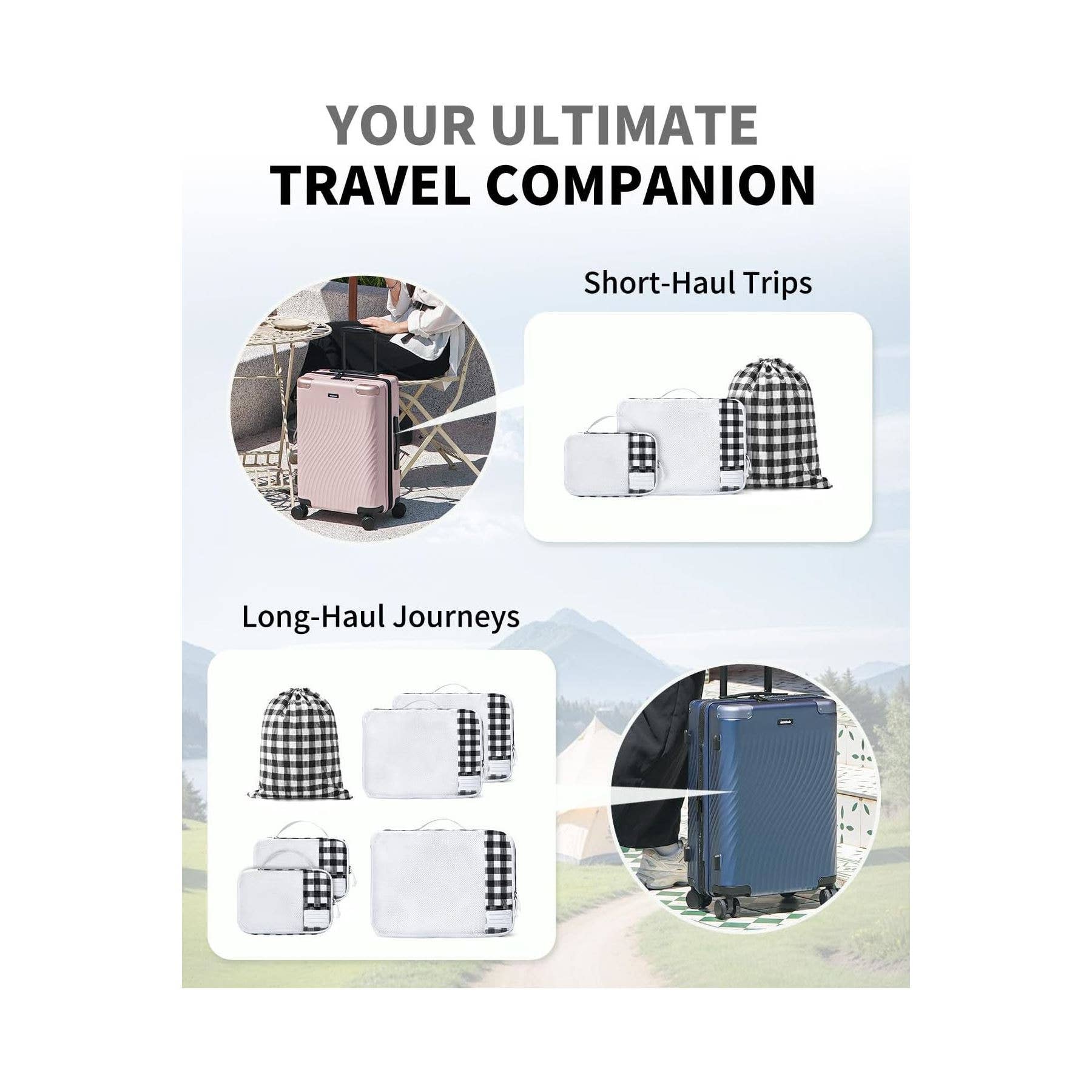 wandf – Engroshandel Pakkeemballage – 6 stk. kuffertorganisatorposer med mærke til rejsetilbehør70