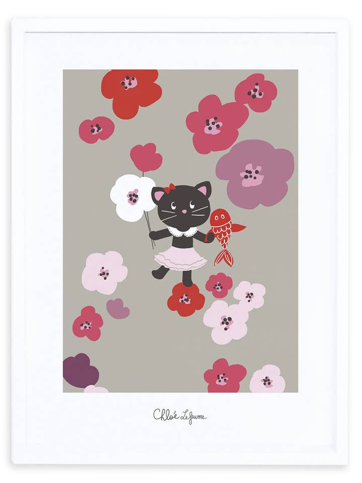 MILLY & FLORE - Cartel encerrado de chatón y flores (P0124C) para venta al por mayor de LILIPINSO