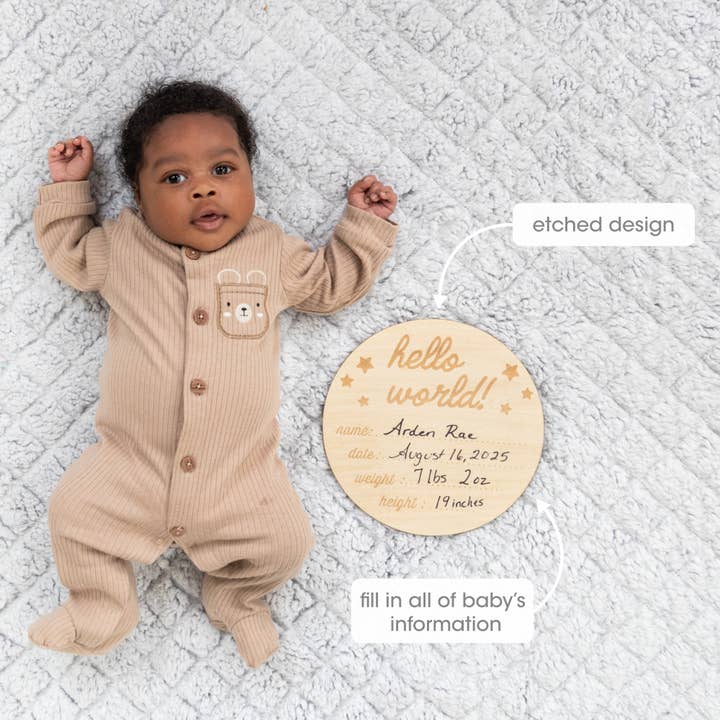 Pearhead - Wholesale Milestone Blanket - Kids & Baby - Hello World Milestone Blanket & Prop3