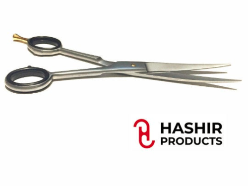 HASHIR PRODUCTS - Vente Ciseaux de coiffeur - Ciseaux professionnels allemands à lames incurvées pour salon de coiffure, Barbershop, 7,5 pouces et cadeau gratuit1