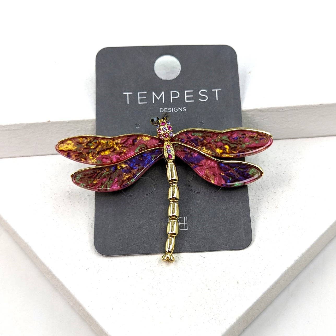 Tempest Designs - Wholesale Brooch - Dragonfly brooch with resin wings