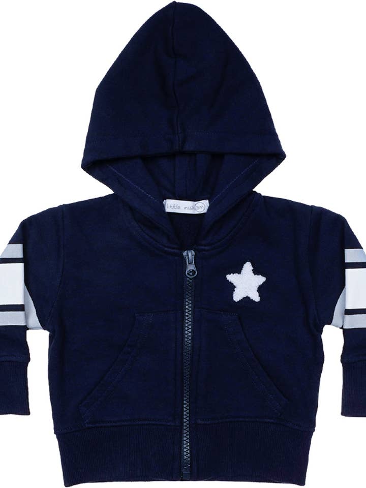 ZH3760-NAVY Sweat Ă Capuche ZippĂ© Champions Football pour la vente par đ€Baby Steps and Mish Kids