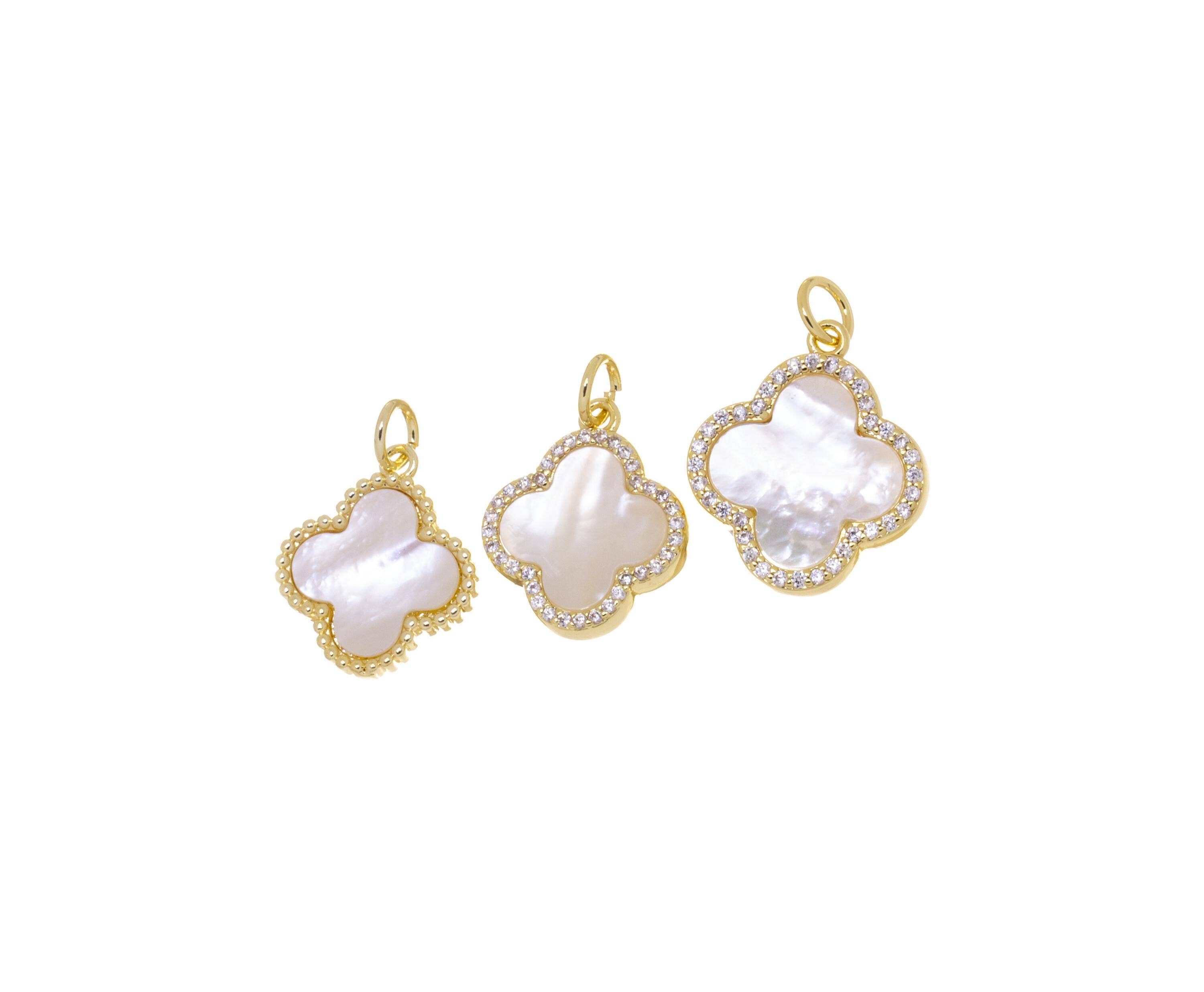 Jewel Pledge - Wholesale Individuele bedel/hanger - Parelmoer Klavertje Vier Bedel CPG783-1188-11901