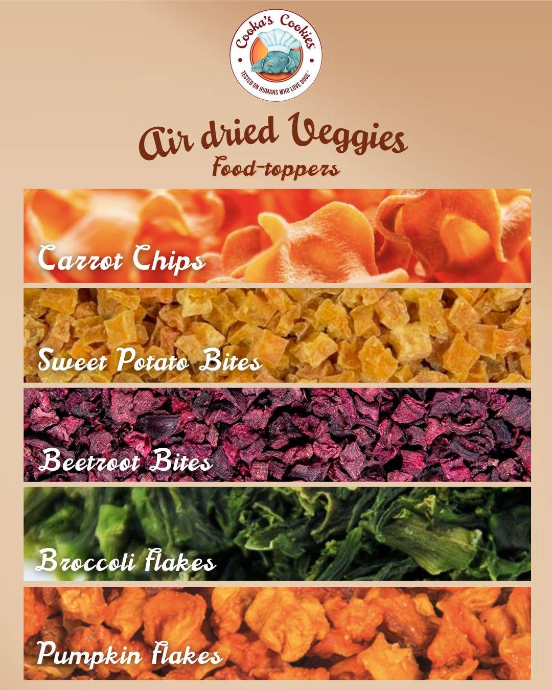 Cooka's Cookies – Engroshandel Foder - Hund – Beetroot Bites - lufttørrede måltidstilføjelser4