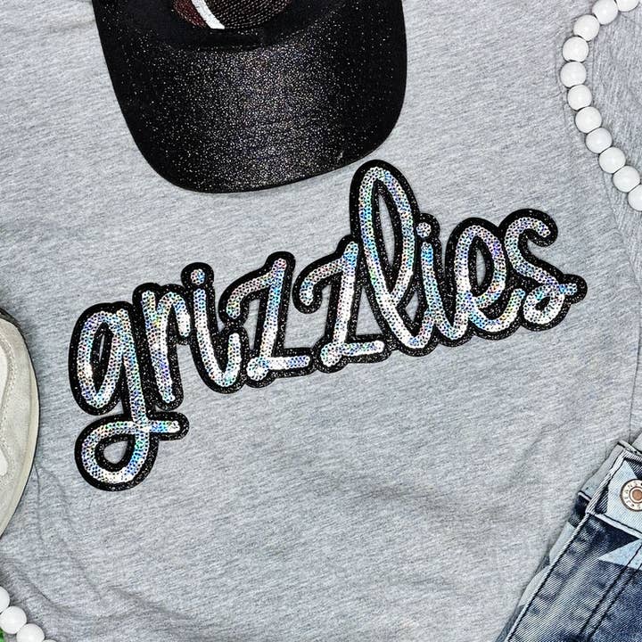 Grizzlies Sequin Patch for wholesale by Trendy Transfers