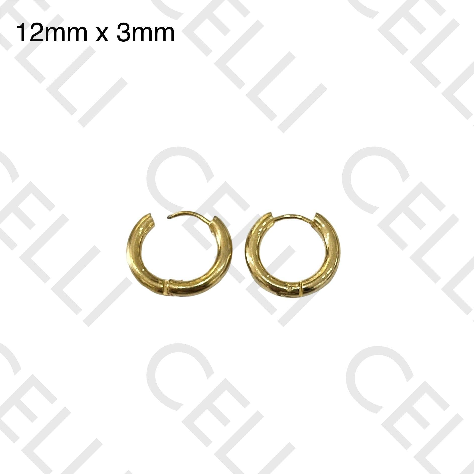 Celli Biju - Wholesale Hoop Earrings - Steel Hoop Earrings - simple 3mm4