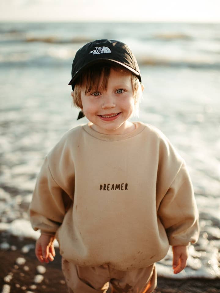 millawkids - Wholesale Sweatshirt - Kids - Soft Chunky Dreamer Sweatshirt in Capuccino Colour0