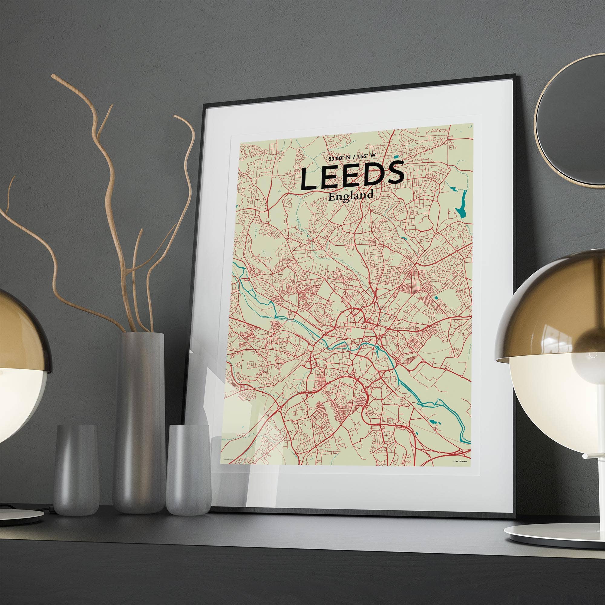 OurPoster.com – wholesale Poster – Leeds karta affisch181