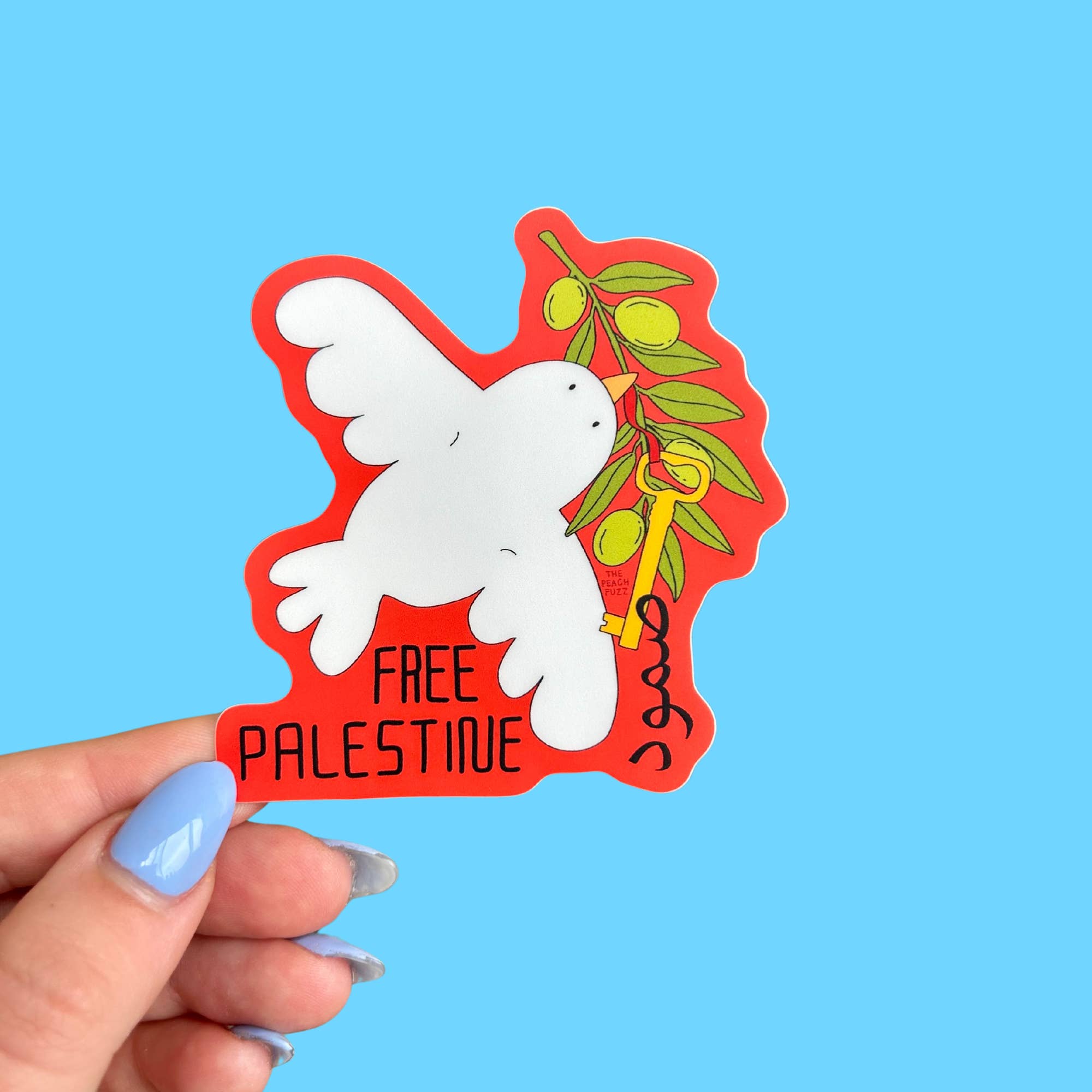 The Peach Fuzz - Wholesale Sticker - Free Palestine Sticker