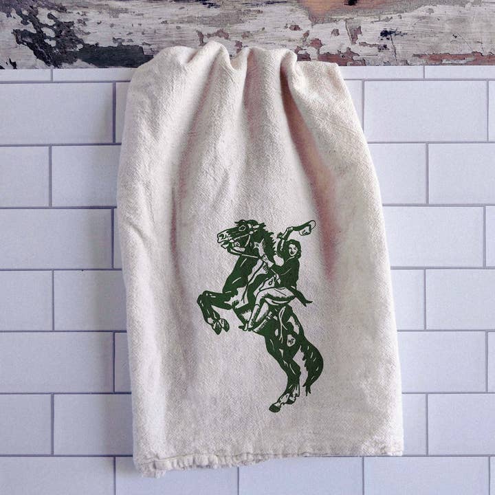 Bucking Gal MT Tea Towel for wholesale by Intrigue Ink