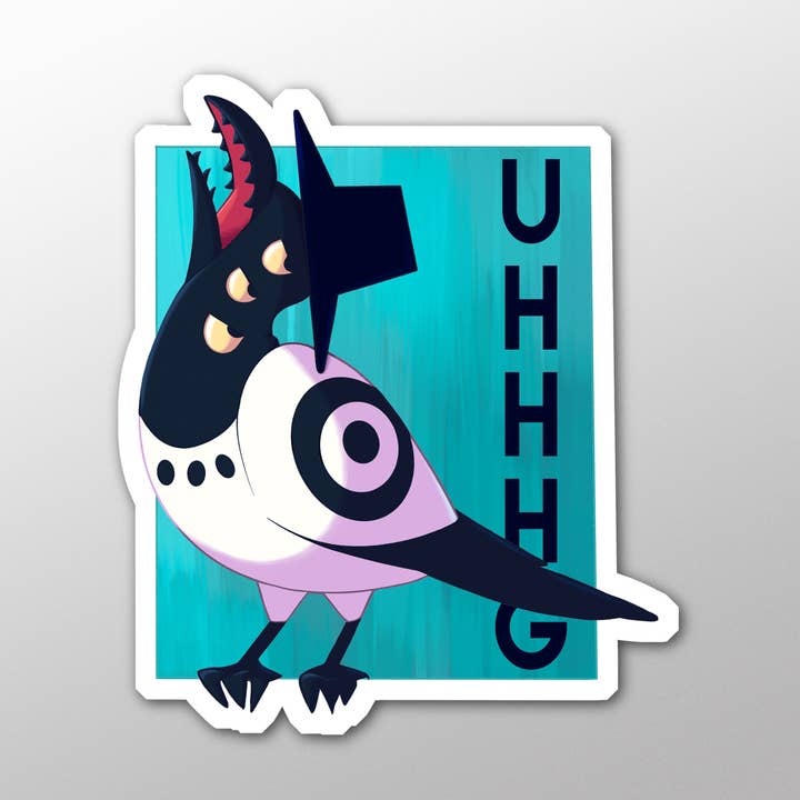 Uhhhhg - autocolante individual recortado por atacado de Karen Hallion Illustration