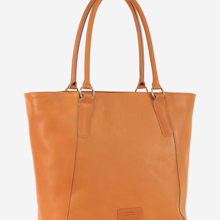 Amber Grace Leather Shopper Bag with Glass Pendant for wholesale on Faire1