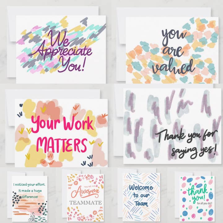 Workplace Encouragement Card Set for wholesale by Ethel B Designs