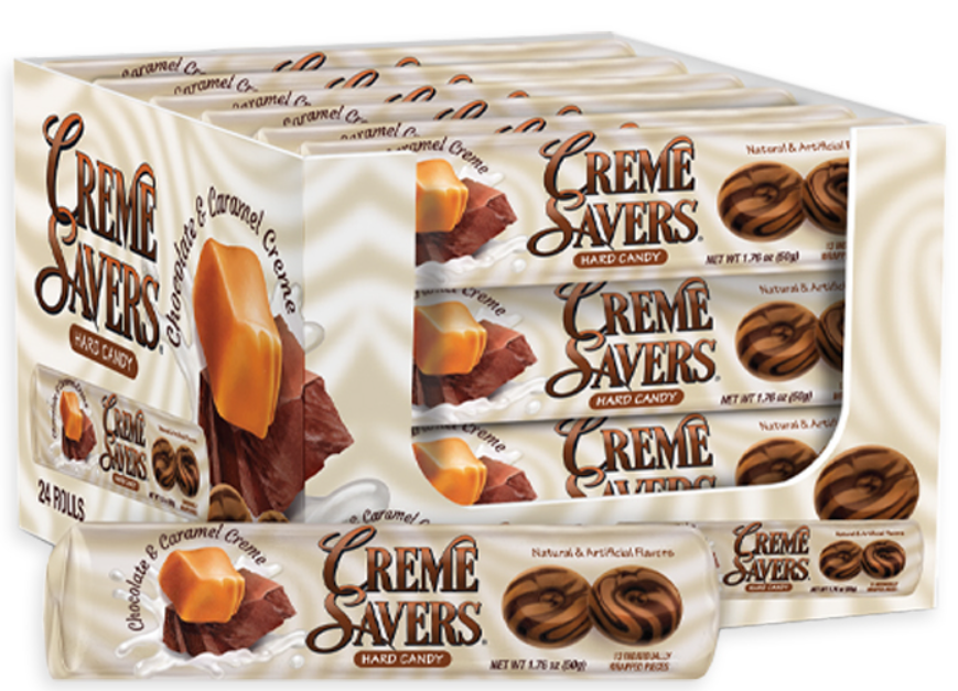 iSweet.ca - Wholesale Chocolate Covered Sweets - Creme Savers Chocolate Rolls Caramel Rolls0