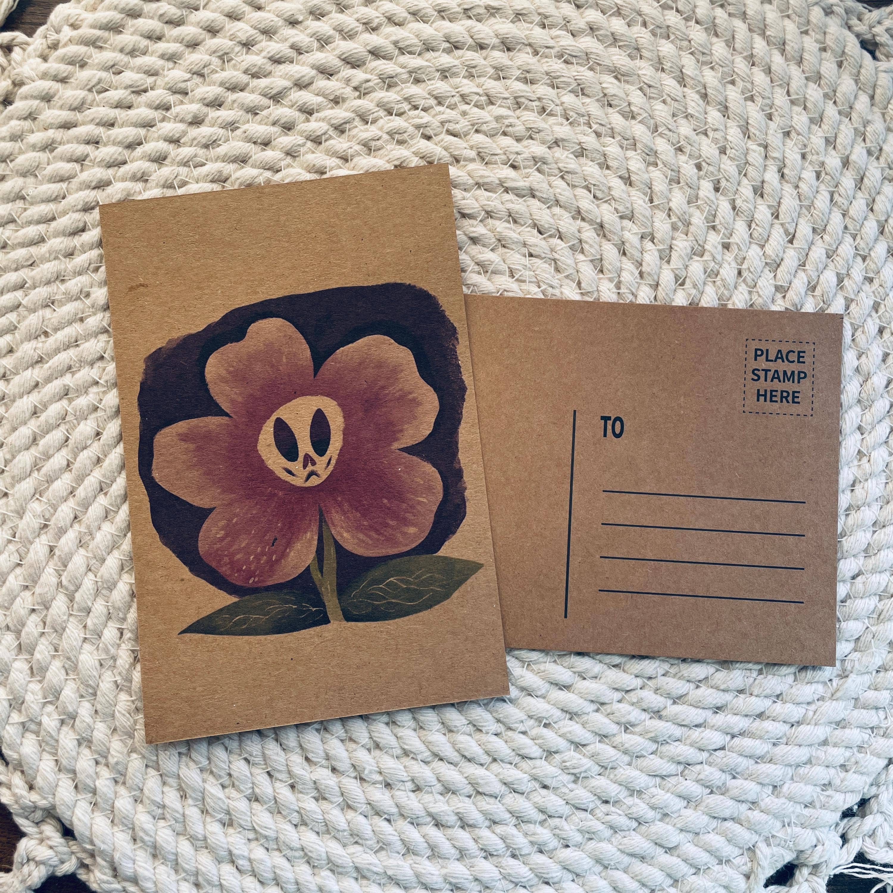 Cryptic Paper Co. - Wholesale Postcard Set - Fantasy Flower Watercolor Postcard Set of 43