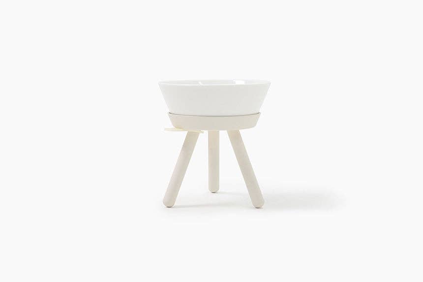 Pets So Good - Wholesale Pet Bowl - Cat/Dog - Oreo Elevated Pet Feeder Table. White . Tall0