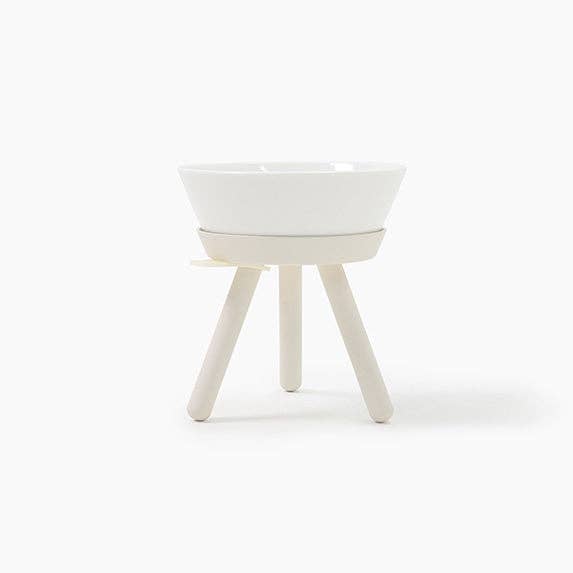 Pets So Good - Wholesale Pet Bowl - Cat/Dog - Oreo Elevated Pet Feeder Table. White . Tall