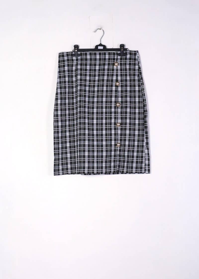 Amy & Clo Invogue – Engroshandel Nederdel - Dame – AC238 Jacquard nederdel med høj talje - plusstørrelse0