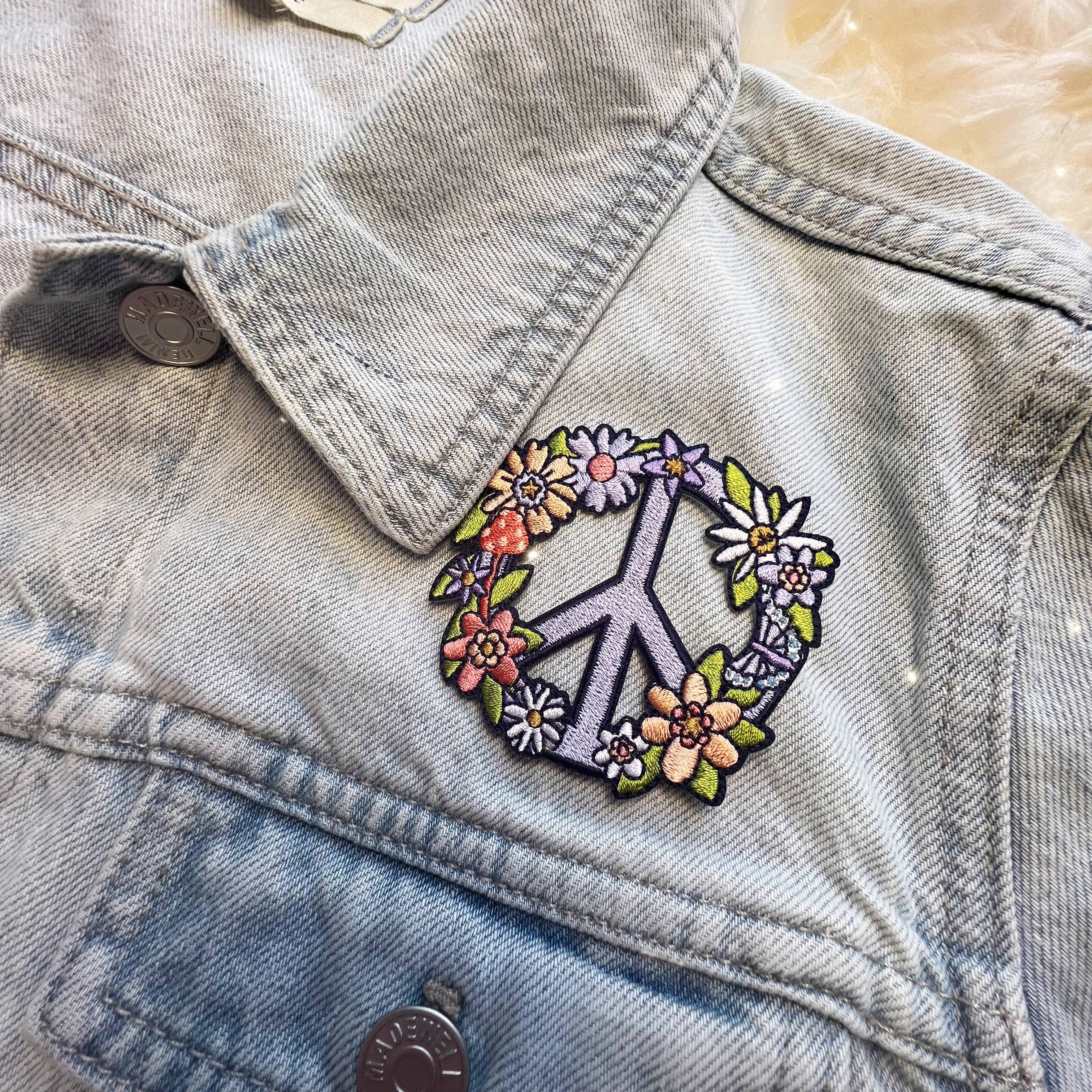 Wildflower + Co. - Wholesale Patch - Peace Sign Floral Patch2