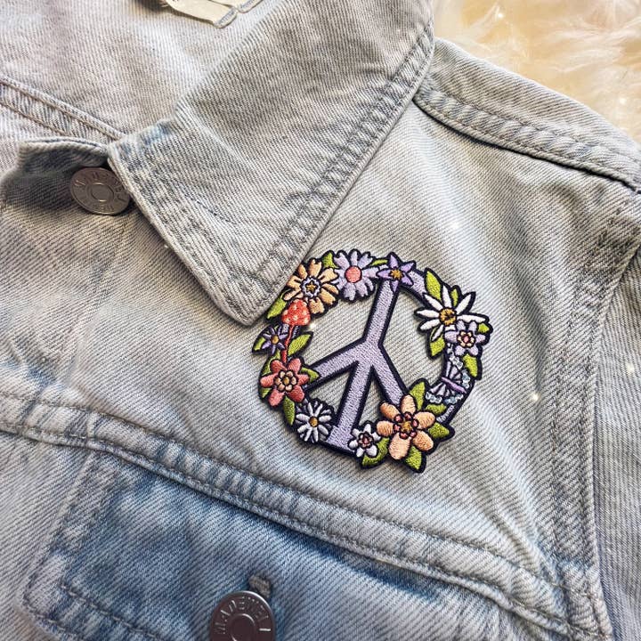 Wildflower + Co. - Wholesale Patch - Peace Sign Floral Patch2
