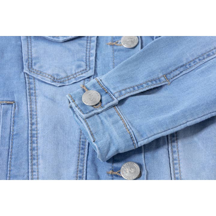 Jeans Flicka Denimjacka Med Fickor för wholesale på Faire
