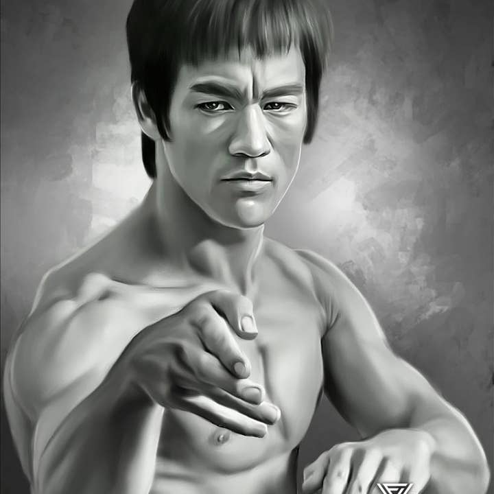 Wayne Flint Digital Portraits - Venta al por mayor Ilustración - Bruce Lee
