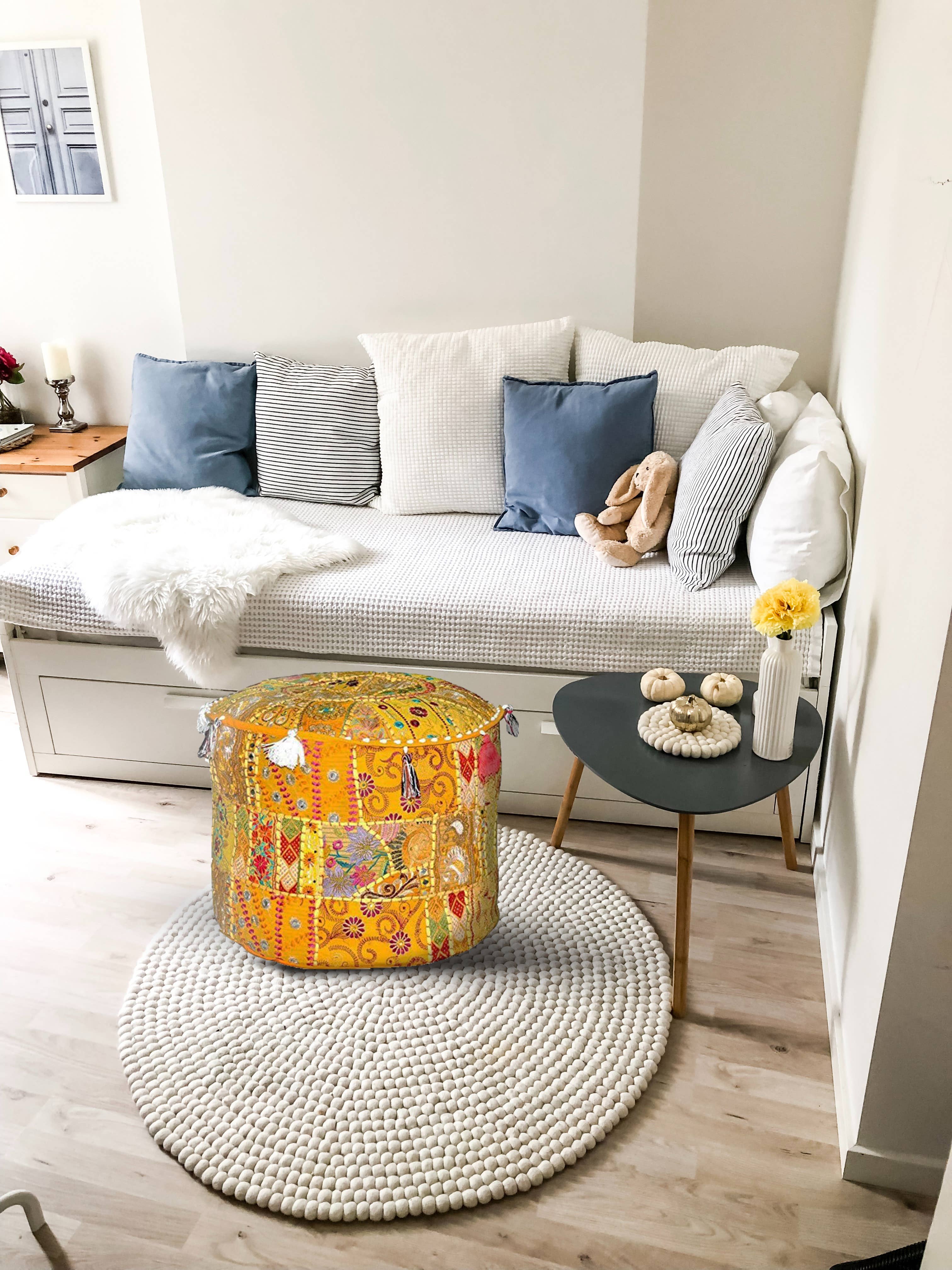 Aakriti Inc. - Wholesale Pouf - Aakriti Gallery Indian Pouf Footstool Ethnic Pouf Cover63