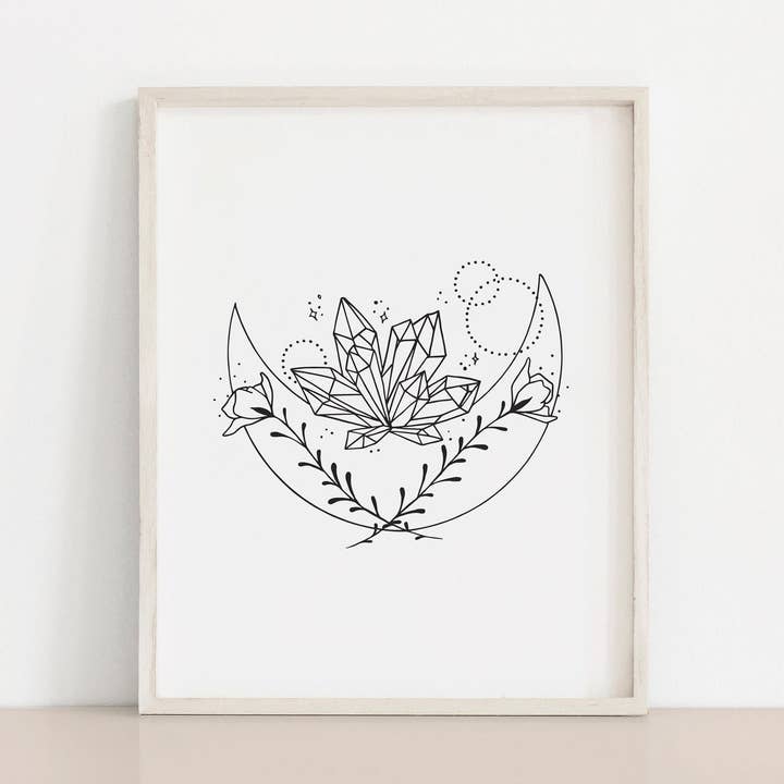 Impression artistique 8,5 x 11 cristaux pour la vente par Meli TheLover