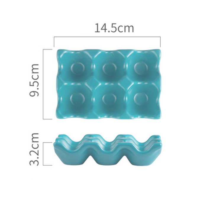 Homerely - Wholesale Egg Cup/Holder - Ceramic 6 Grids Egg Holder