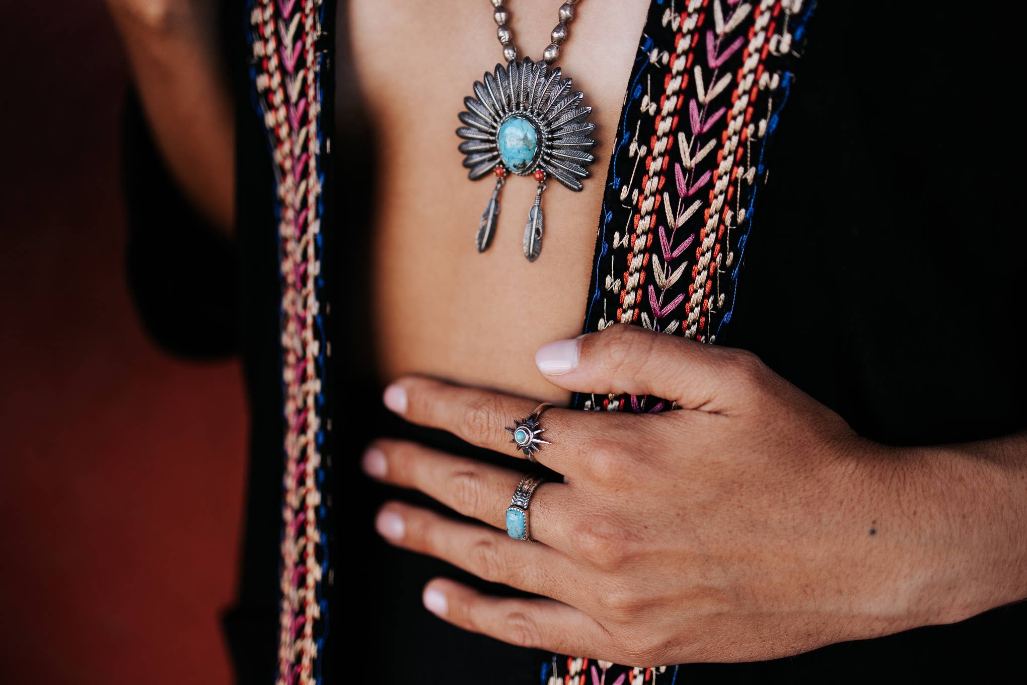 Sowell Jewelry - Wholesale Band/gestapelde ring - Abha turkooizen ring3