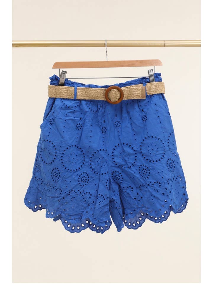 LÉA & LUC - Wholesale Shorts - Women's - Broderie anglaise shorts in 100% cotton REF. 25027