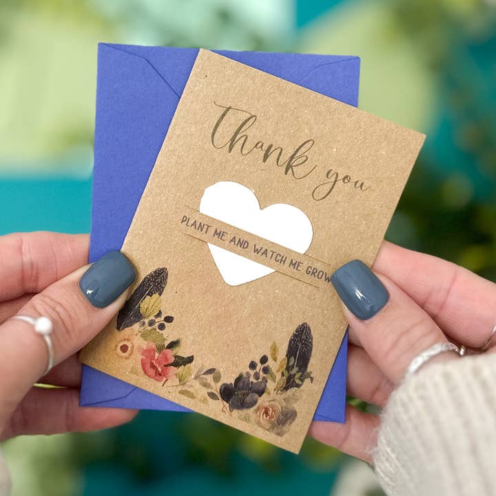 LITTLE SEEDS - TARJETA BOHO DE AGRADECIMIENTO PLANTABLE para venta al por mayor de by Molly&Izzie