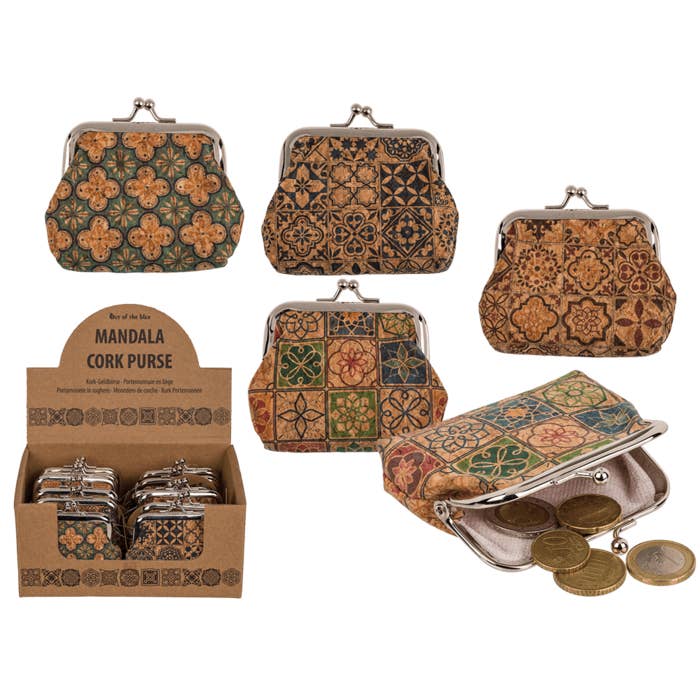 Out of the blue KG - Wholesale Coin Purse - Women's - Cork purse, Mandala,