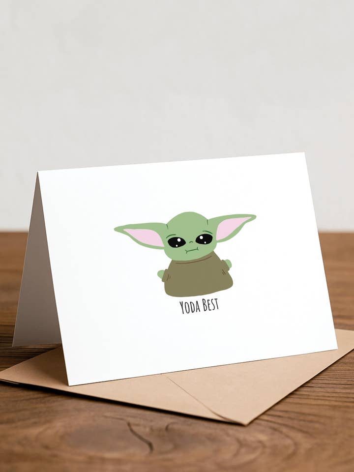 Baby Yoda Grappige Valentijnsdag Star Wars Wenskaart voor wholesale door Chewy Lemon Studio
