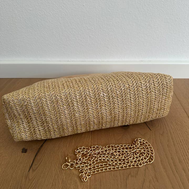 Zhade - Wholesale Clutch Bag - Women's - ELSA clutch - raffia and wood6