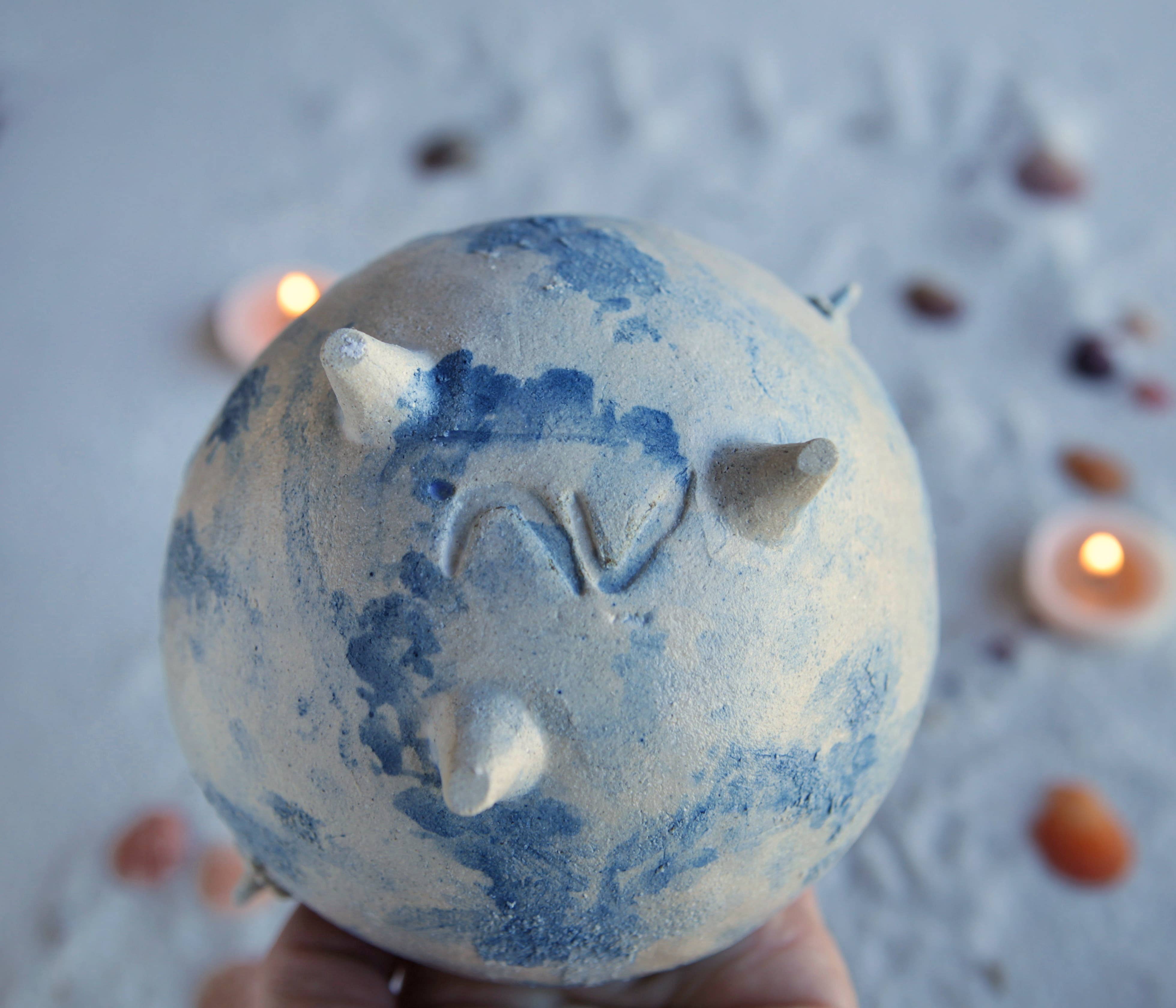 Nuria Vela Ceramica - Vente Porte-encens - Petit chaudron pleine lune5