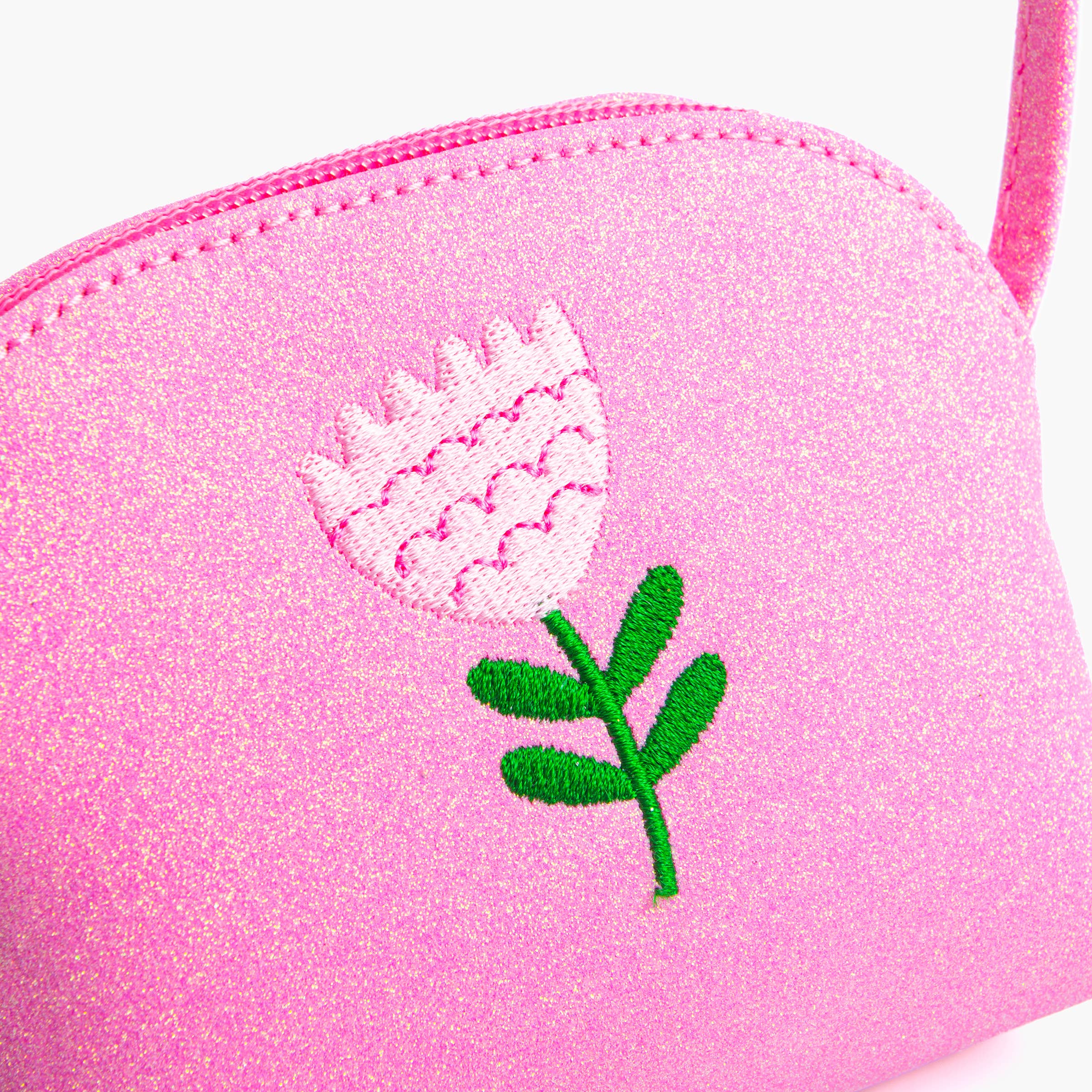 Peppercorn Kids - Wholesale Crossbody Bag - Kids - Sparkly Purse with Flower Embroidery for Girls 2-6 Years0