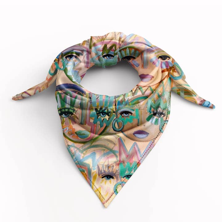 Beauty Of Us All - Large Silk Scarf for wholesale by Windy O'Connor Art & Home