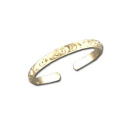 Anneau d'orteil ajustable à motif floral fin pour la vente par Mark Steel Jewelry