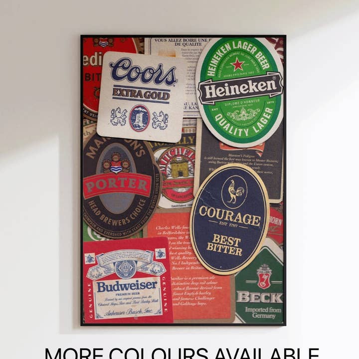 Beer Coaster Print | Pint Wall Art | Pub Decor for wholesale by Refined Spaces