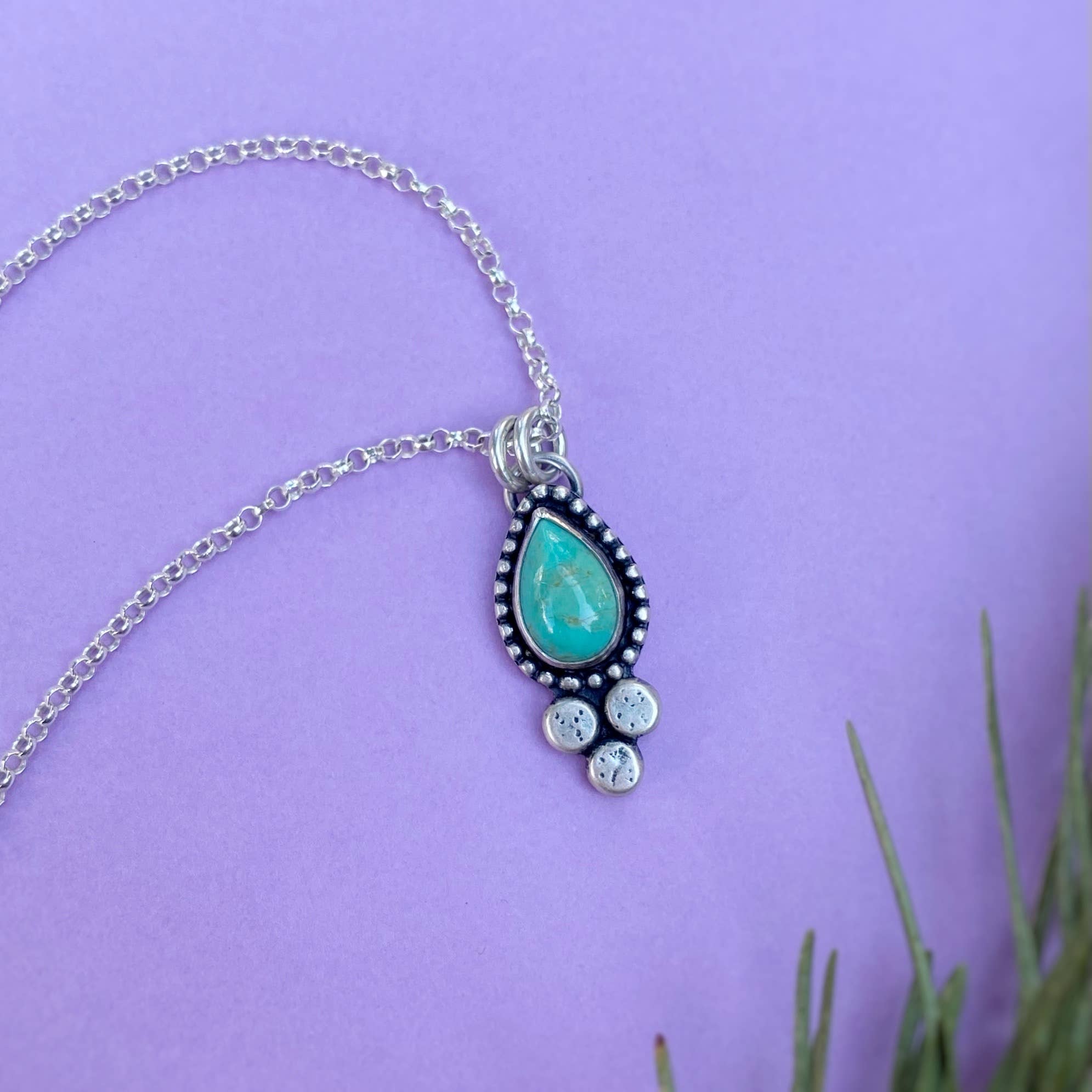 Blue and Blue - Wholesale Pendant/Charm Necklace - Pebble Necklace - Turquoise4