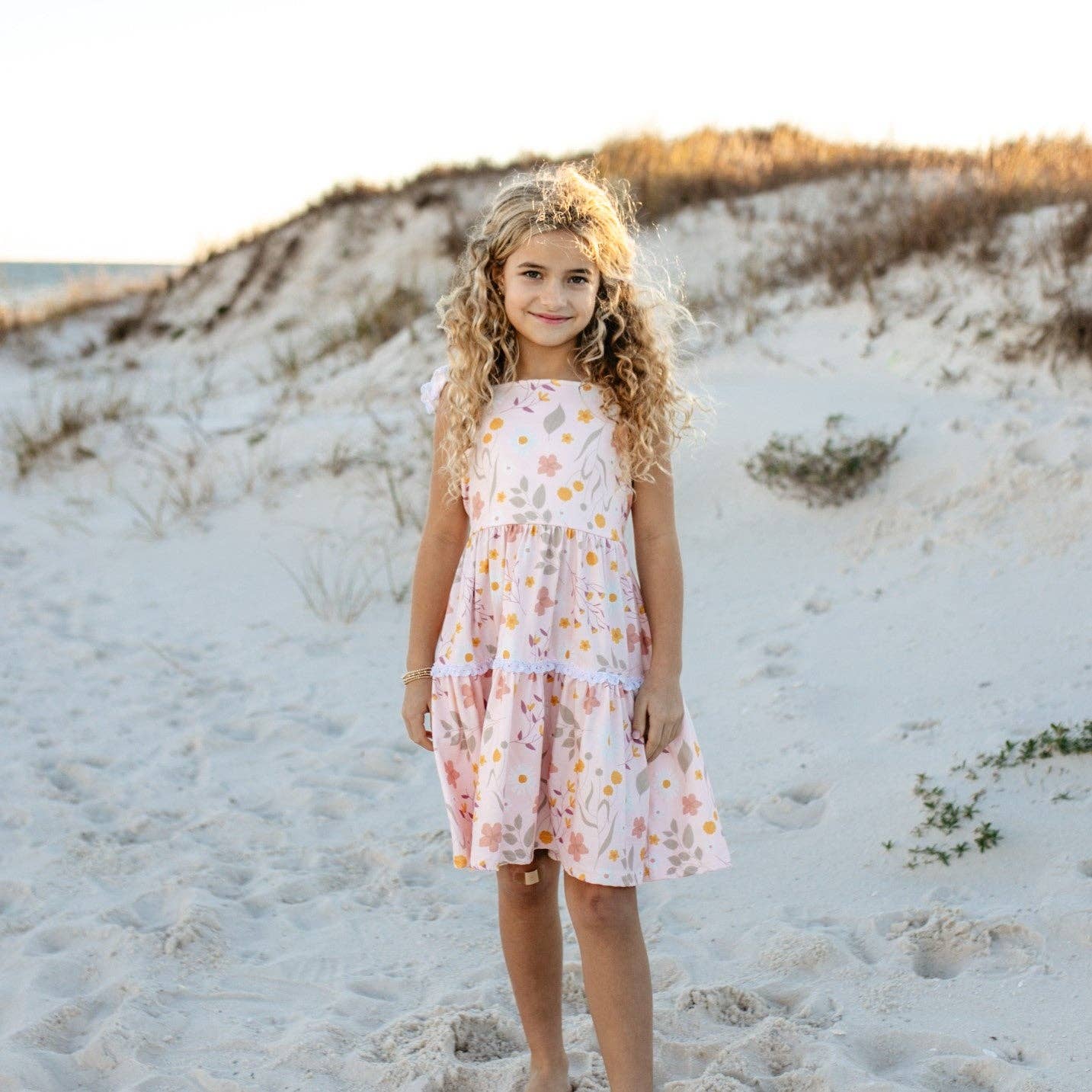Wren & James - Wholesale Dress - Kids - Girls Floral Double Tiered Lace Dress6
