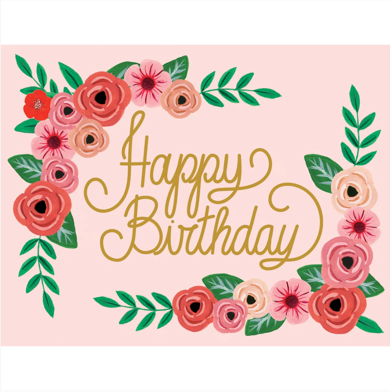 Paige & Willow - Wholesale Birthday Card - Happy Birthday Floral Rose Card1